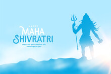 Elegant Happy Maha Shivratri Wishes Background Design