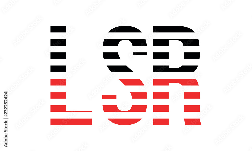 Lsr Script Monogram LSR three initial letter iconic line negative space minimal logo design ...
