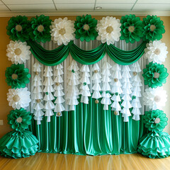 Poster - Festive decorations associated with St. Patrick's Day, including green-themed ornaments