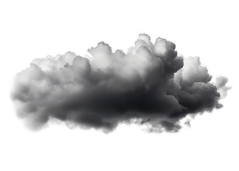 Wall Mural - isolated dark natural fluffy cloud on transparent background