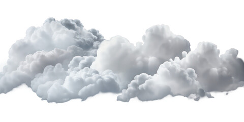 Wall Mural - isolated white natural fluffy cloud on transparent background