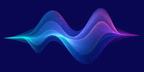 Wall Mural - Blue Wave Abstract with Vector Design Illustration