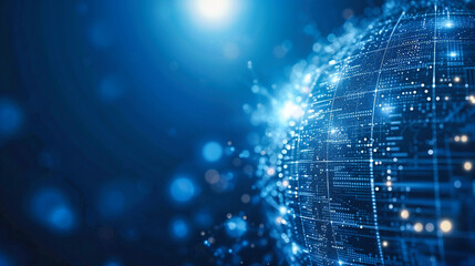 Exploring the Digital Mesh, An Abstract Concept of Connectivity and Data in a Futuristic Network, The Essence of Cyber Innovation