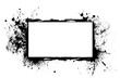© Maksim - Rectangle frame with spray effect. Grunge graffiti style black frame. Drop paint border.