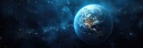 Fototapeta Kosmos - Earth seen from orbit. Generative Ai.