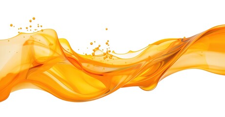 Fresh orange juice splashes on a white background	