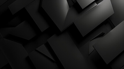 Poster - A polished metalic black abstract geometric background.