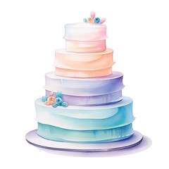 Sticker - pastel colored tiered cake