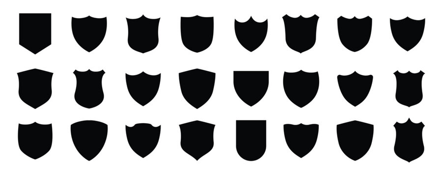 shield icon set. shields. protect shield security vector. shield security vector. collection of secu
