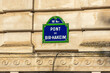 Pont de Bir Hakeim bridge street sign in Paris France