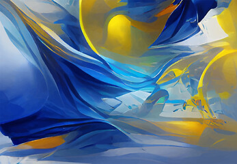 Wall Mural - Abstract background modern futuristic graphic. Yellow, Gold, Blue background.