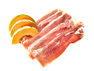 Wall Mural - slice of cured ham and melon