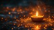 Glowing Candle in a Golden Bowl: A Celebration of the Full Moon Generative AI