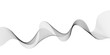 Abstract black line wave background, flowing wave line design vector illustration