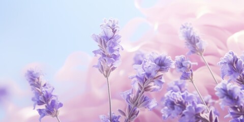 Poster - A close-up view of a bunch of purple flowers. Can be used to add a pop of color to any floral arrangement or garden design