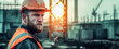 Portrait of a Construction Foreman at Industrial Site

