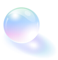 Aufkleber - Glass sphere, iridescence pearl shimmering with colors.