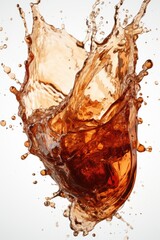 Poster - A dynamic image capturing a splash of liquid on top of a glass. Perfect for advertising campaigns or illustrating refreshing beverages