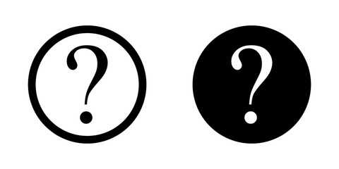 Wall Mural - Set of help support icons – Vector icons of the Question Mark Symbol