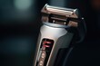 A close-up view of an electric shaver on a table. Perfect for showcasing grooming tools or personal care products
