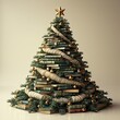 Book-themed Christmas Tree: A Festive Reading-themed Decoration for the Holidays Generative AI