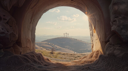 Wall Mural - Empty tomb of Jesus Christ