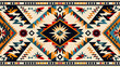 Native American Ethnic style abstract Navajo geometric tribal vector seamless pattern background