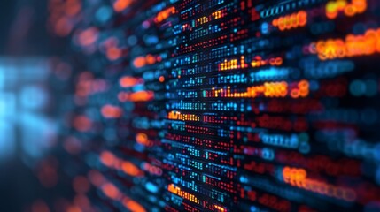 Elevate your tech project with this stunning programming code background, featuring a blurred bokeh effect that adds a modern and abstract touch to your design.
