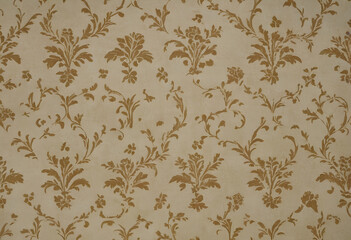 Vintage Wallpaper Floral Pattern of 18th Century Wallpaper linoleum abstract texture background. Decorative wall paint.	