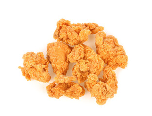 Poster - Fried popcorn chicken isolated on transparent background. PNG