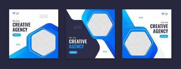 Wall Mural - Digital Marketing Agency social media post template. official Social media ads vector templates fully editable, advertising design, business and corporate social media post and web banner