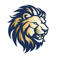 Sticker - AI generated illustration of a logo featuring a lion's head against a white background