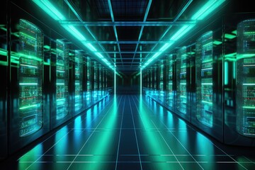 Wall Mural - data center server room