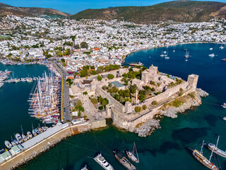 Wall Mural - Aerial view of Bodrum in Mugla Province, Turkey
