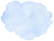 Blue oval shape background watercolor hand painted