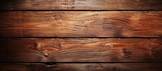 Sticker - A brown hardwood flooring with a dark background, showcasing a close-up of a rectangular wooden table with a plank pattern and wood stain.