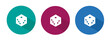 Icon for dice vector illustration in flat. Vector stock.