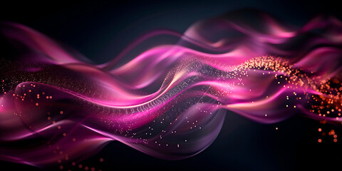 Wall Mural - Glitter abstract background with sparkling golden particles and bokeh