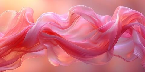 Wall Mural - Pink Fashion Wave: A Monthly Celebration of Style and Creativity Generative AI