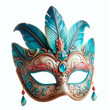 © Valeryi - Mardi gras mask with feathers and beads. Isolated on white background
