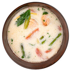 Wall Mural - png Bowl of salmon creamy soup