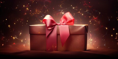 Gifts with nice ribbons are simple and elegant, there is empty space for greeting text, wallpaper, posters, advertisements, etc., if you don't have enough choices, please click