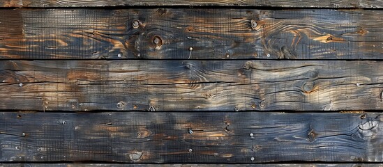 Sticker - A detailed view showcasing a brown hardwood flooring with a rectangular pattern, resembling a wooden wall with a brick backdrop.