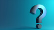© Jan - Sleek bold blue question mark on a dark blue background.