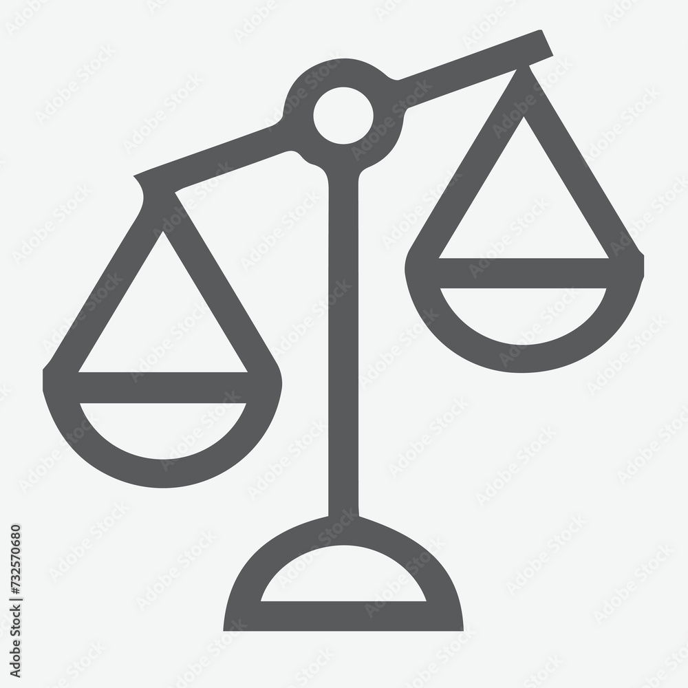 Inequality icon, Balance icon. Justice vector icons, scales icons ...