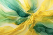 © Noble Nature - Fond background vert et jaune dégradé avec des volutes en forme de vortex ou de tissu. Ressource graphique abstraite