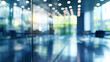 © Nuchylee - Modern business office setting environment blurred background with sunlight reflection on window glass for design