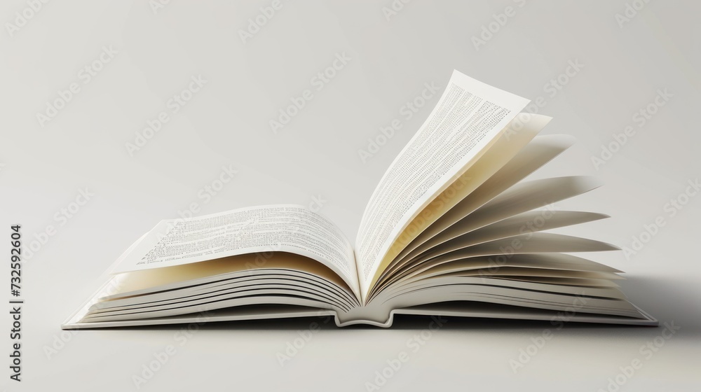 Open book side view mockup. Realistic flipping pages, education, paper, open, literature, nature, imagination, read, page, creative, ecology, environment, travel, vacation.