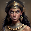 Golden Aura: The Majestic Presence of an Egyptian Queen