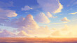 Sunset sky landscape background with clouds